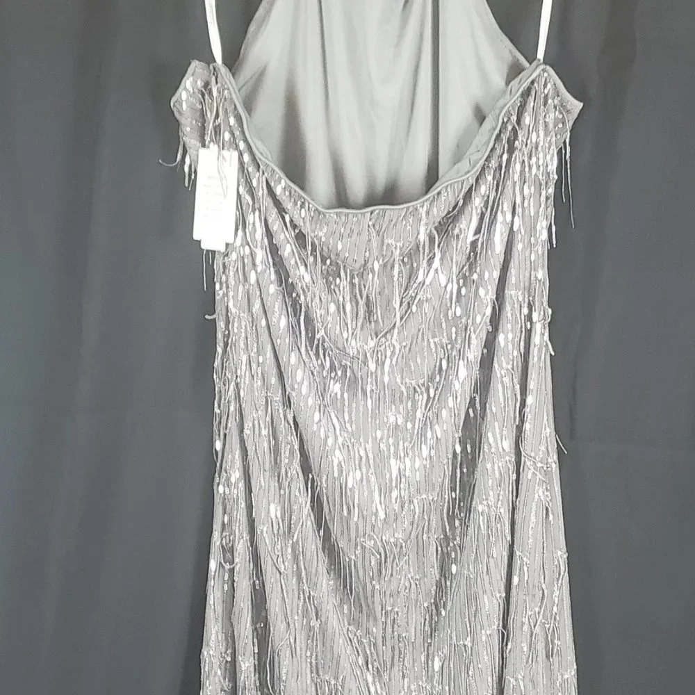 SILVER  COCKTAIL DRESS - Picture 4 of 4